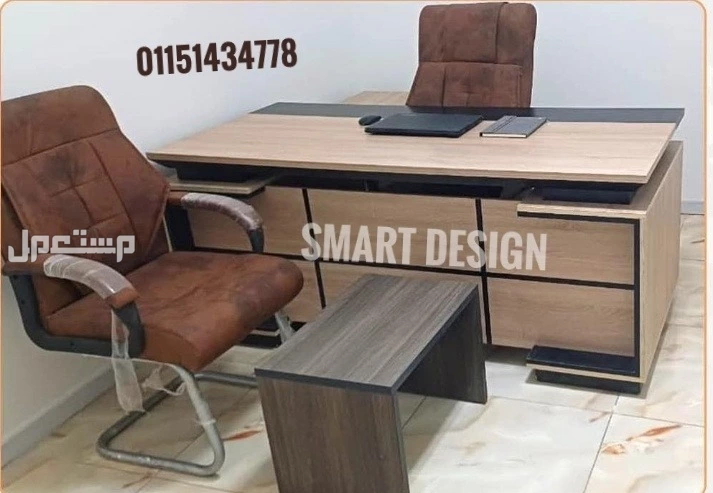 مكتب مودرن خشب mdf اسباني مستورد من شركه smart design  للاثاث المكتبي