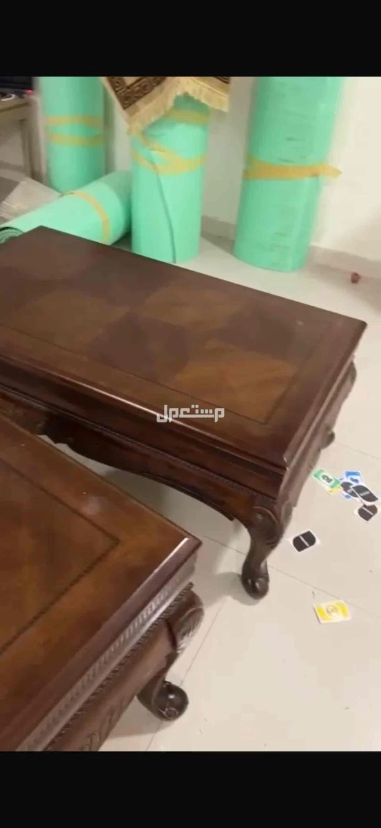 طاولات خشب بني مصري للبيع في الدمام
