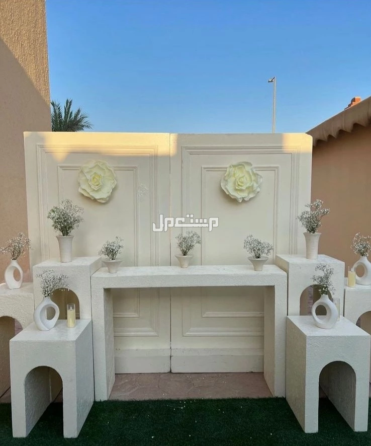 تأجير بكجات مداخل كوشه تخرج افراح ميلاد زفاف مداخل استقبال كنب طاولات طعام خيم شعبيه صوتيات صبابين قهوجين جلسات شعبيه الرياض 0502032649