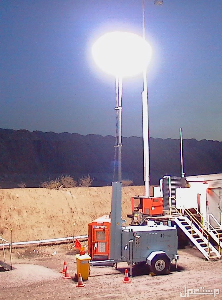 تاور لايت إيجار ابراج انارة أعمال المشاريع الكبيره للمواقع كشفات مولد كهرباء متنقل  Tower Light Rental Lighting Towers Site Lighting Mobile Generator Inspections Project Works الخرج القصيم
