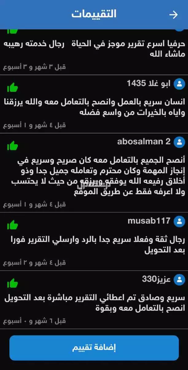 تقرير موجز فوري وسريع اقل سعر  من التطبيق