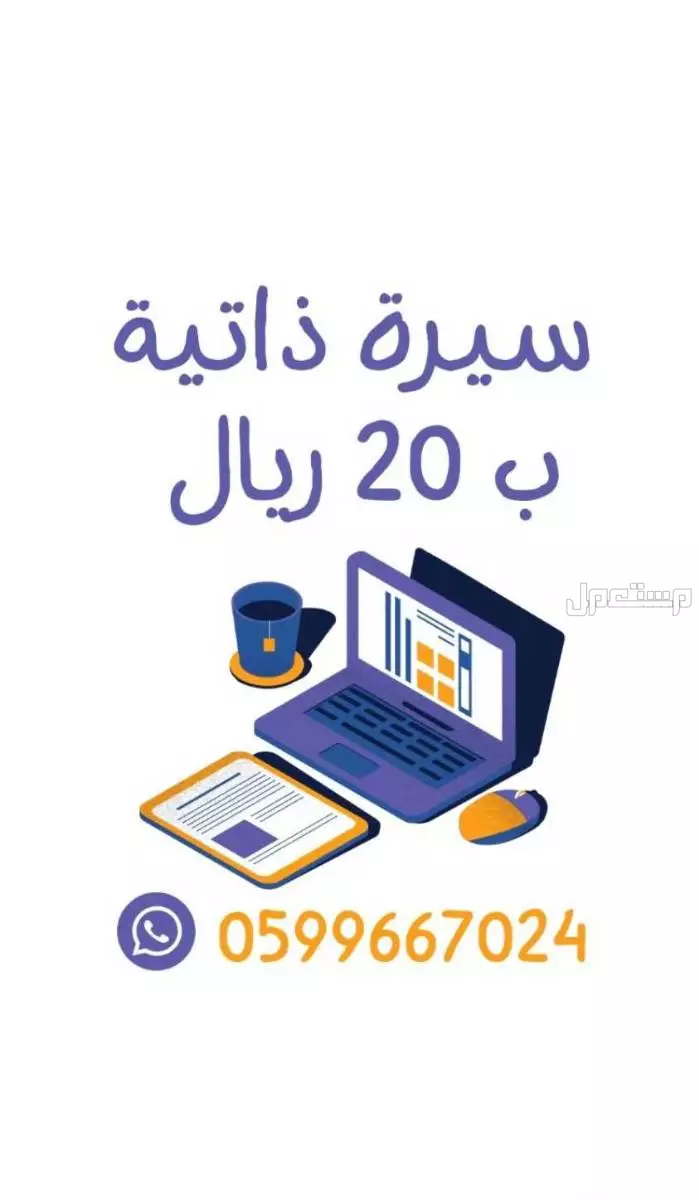 تصميم سيرة ذاتية عربية سي في cv بملف pdf خبرة لأكثر من عام