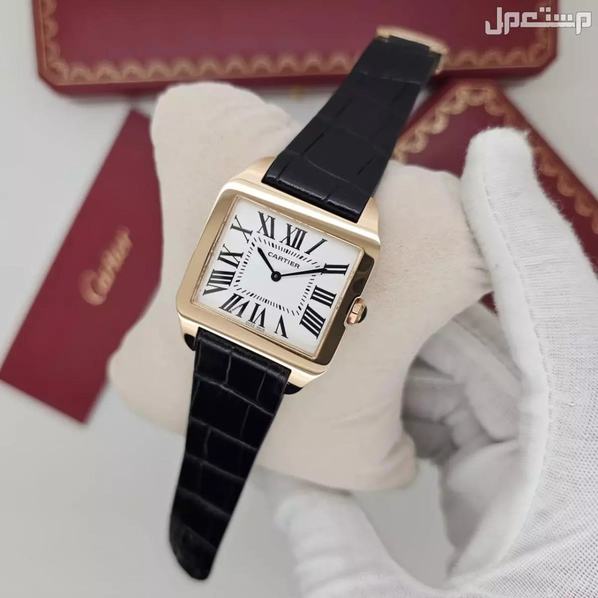 ساعة كارتير سانتوس جلد كوبي ماستر كوالتي