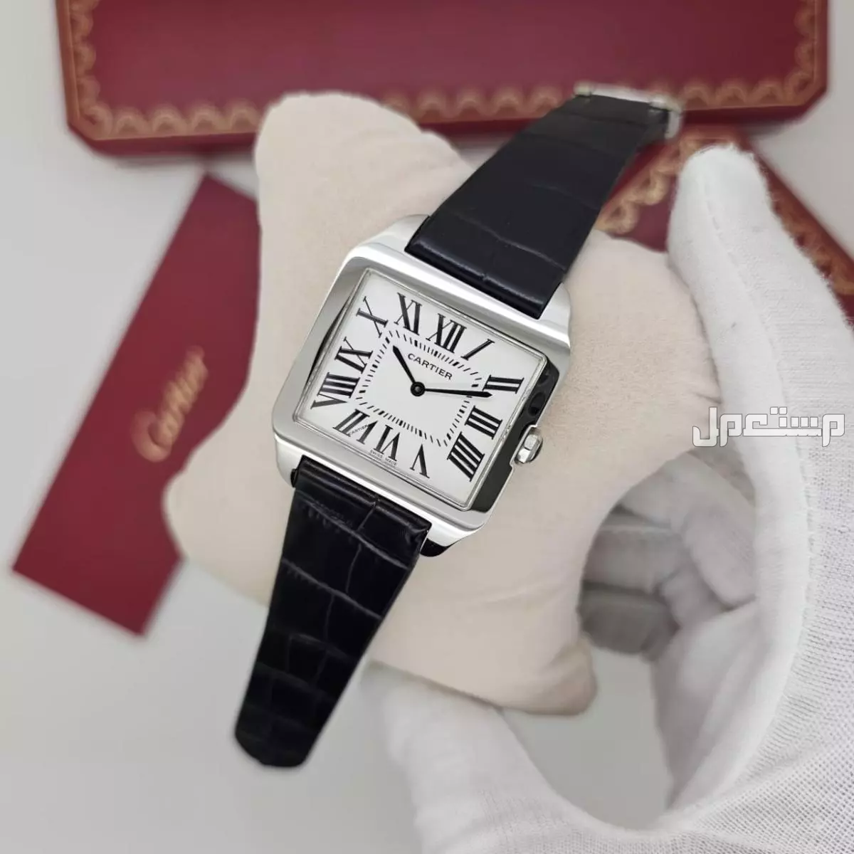 ساعة كارتير سانتوس جلد كوبي ماستر كوالتي