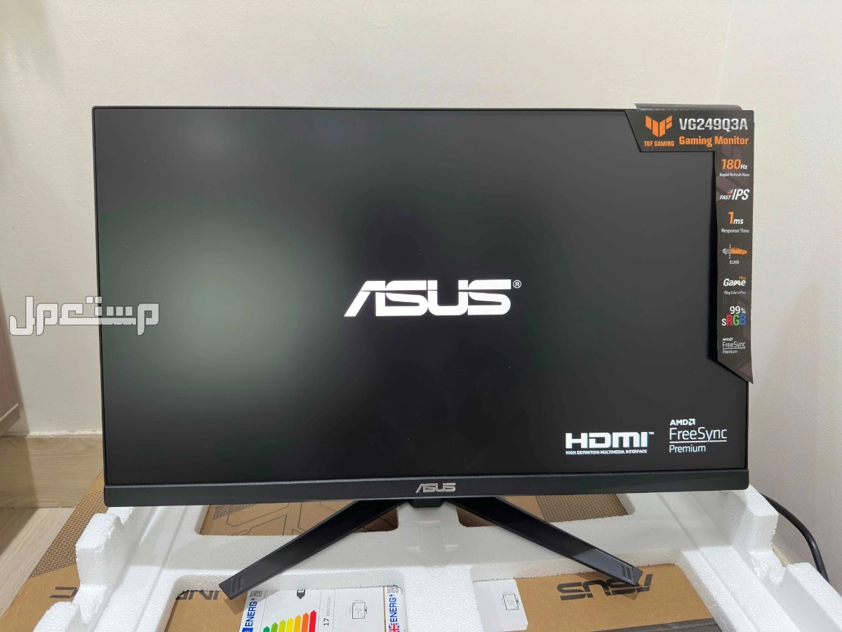شاشة asus 180hz في جدة بسعر 550 ريال سعودي