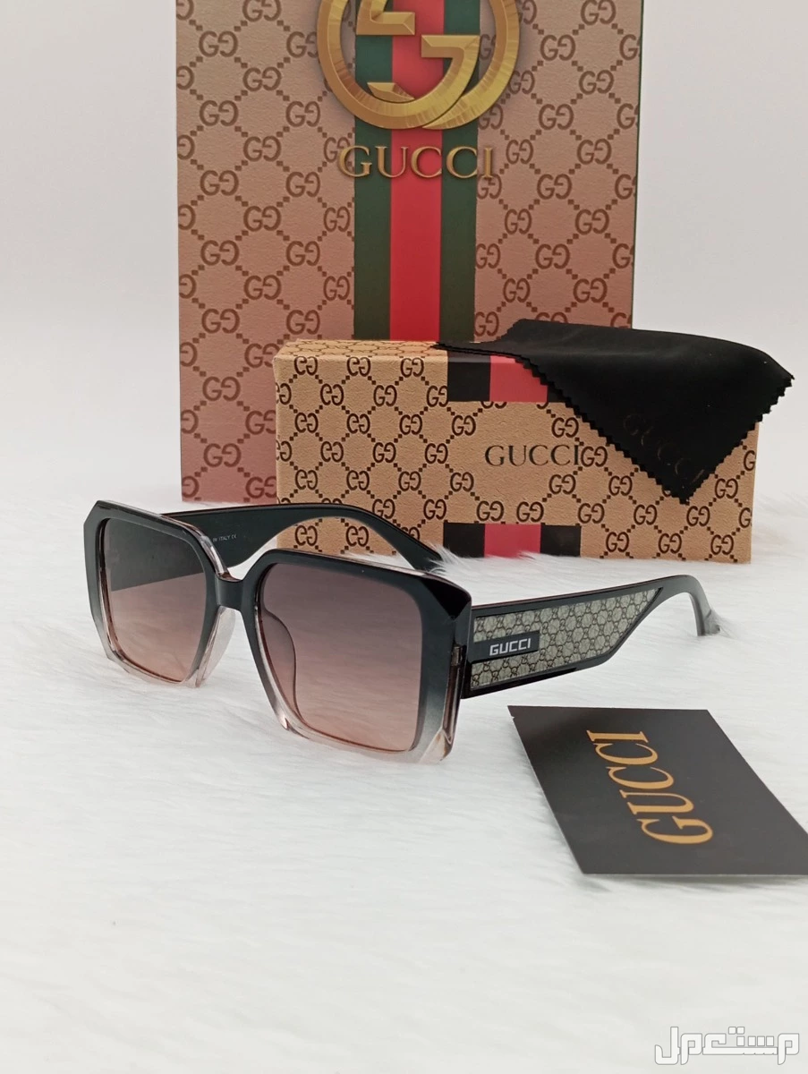 نظارات شمسية من ماركه قوتشي  مع جميع الملحقات السعر 100 ريال