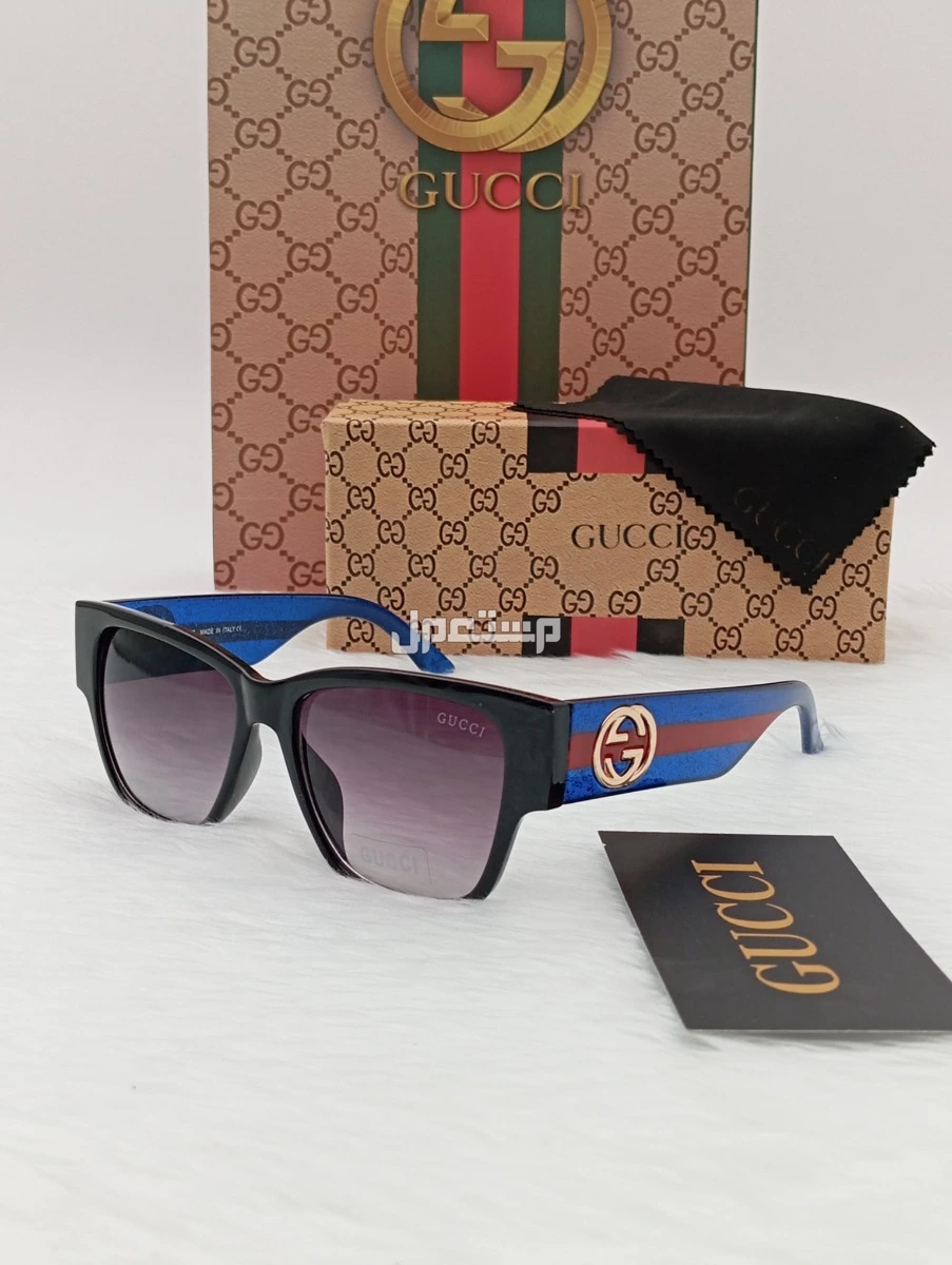 نظارات شمسية من ماركه قوتشي  مع جميع الملحقات السعر 100 ريال