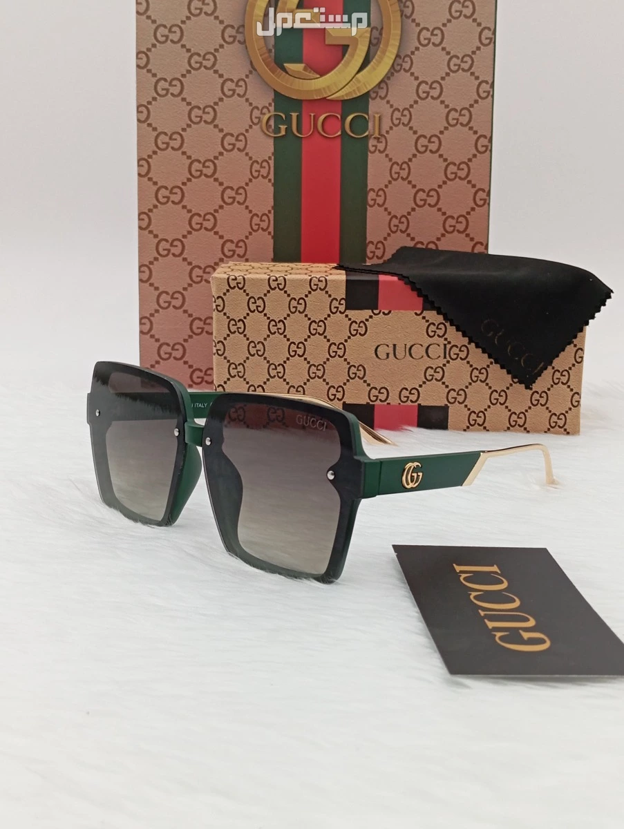 نظارات شمسية من ماركه قوتشي  مع جميع الملحقات السعر 100 ريال