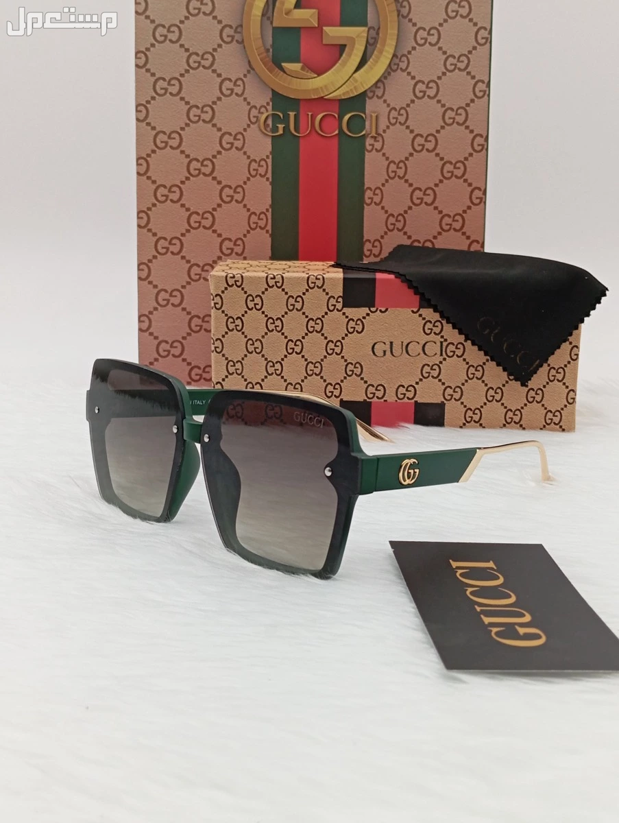 نظارات شمسية من ماركه قوتشي  مع جميع الملحقات السعر 110 ريال