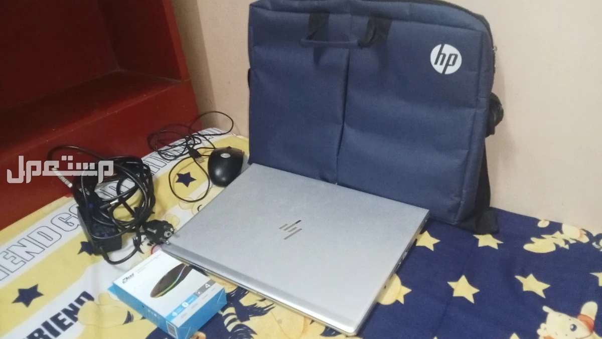 لاب توب HP EliteBook 840 G5 Business Laptop 14″ FHD, Intel Core i5-8350U, Intel UHD 620, 8GB RAM, 256GBssd الجهاز معاه ماوس وايرلس وبلوتوث واي فاي يعمل بالشحن وليس بالحجاره وماوس اخر استيرا