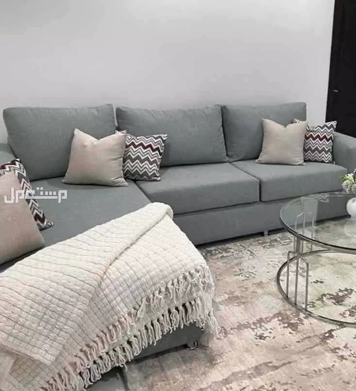 كنب حرف L نظيف جدا صناعة ممتاز  بالإضافة الا بوفة60 في 60 السعر 1200