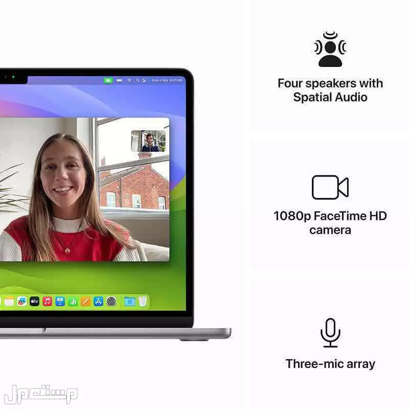 ماك بوك اير M3 256GB 16GB RAM جديد