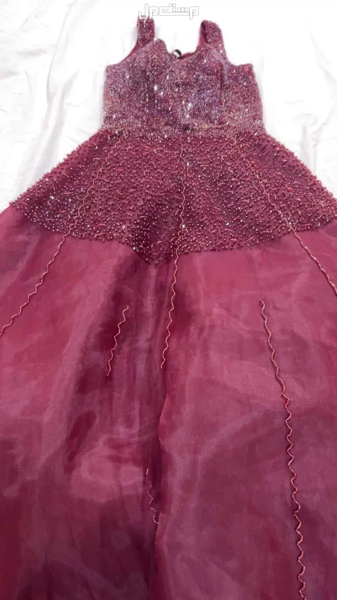 فستان سهرة فخم عودي (برغندي) ب800