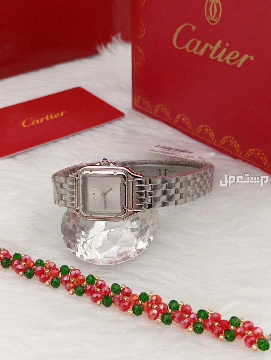 اطقم ساعات  نسائي   ماركه كارتير   مستر كوالتي دراجه أولى  & سواره كرستال  مع الملحقات  علبه كرت وكيس البراند السعر 300ريال