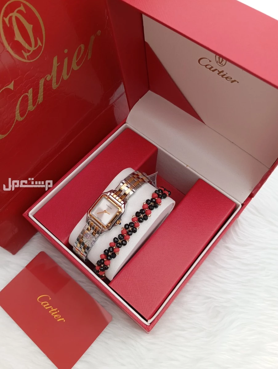 اطقم ساعات  نسائي   ماركه كارتير   مستر كوالتي دراجه أولى  & سواره كرستال  مع الملحقات  علبه كرت وكيس البراند السعر 300ريال