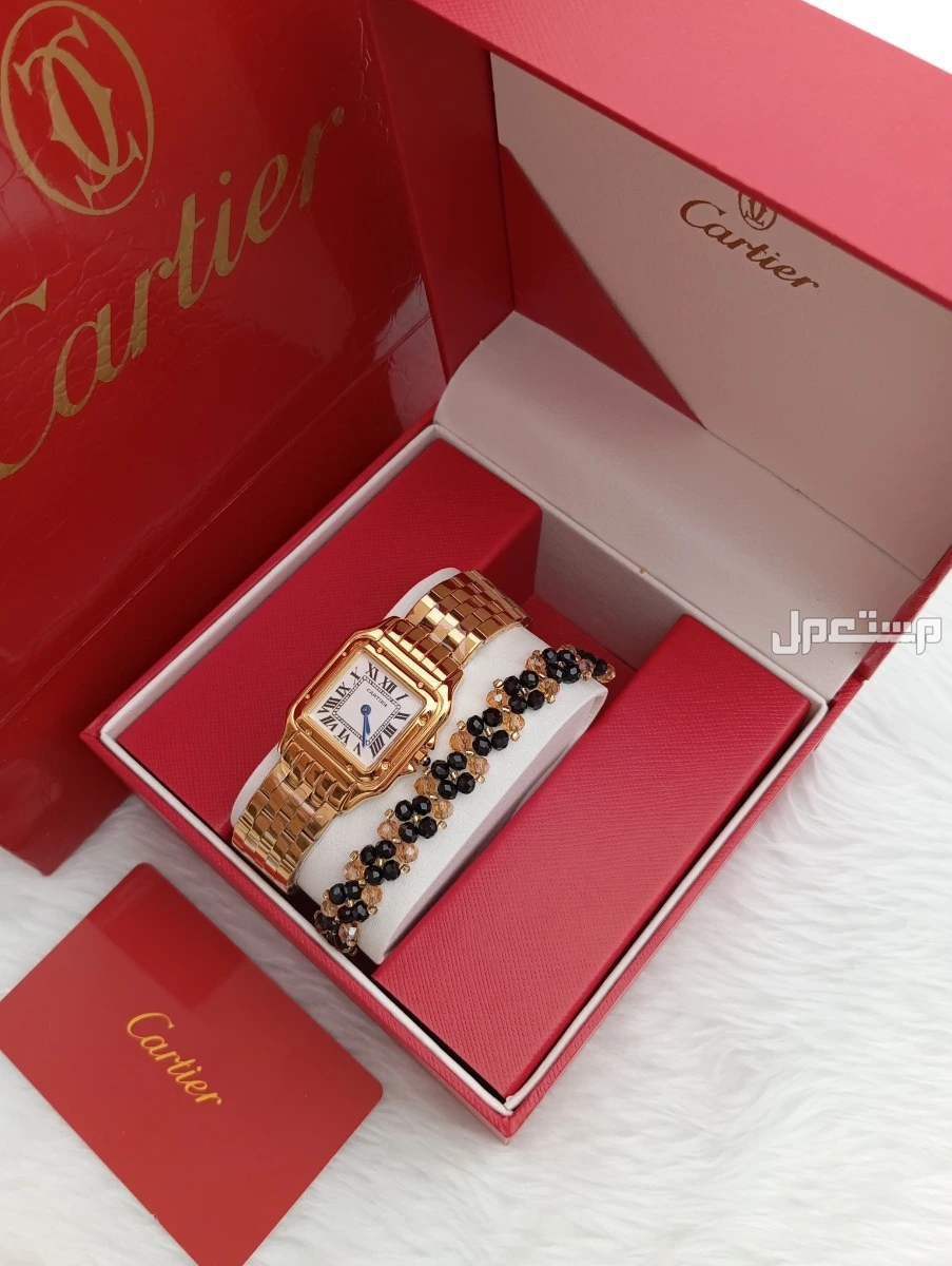 اطقم ساعات  نسائي   ماركه كارتير   مستر كوالتي دراجه أولى  & سواره كرستال  مع الملحقات  علبه كرت وكيس البراند السعر 300ريال