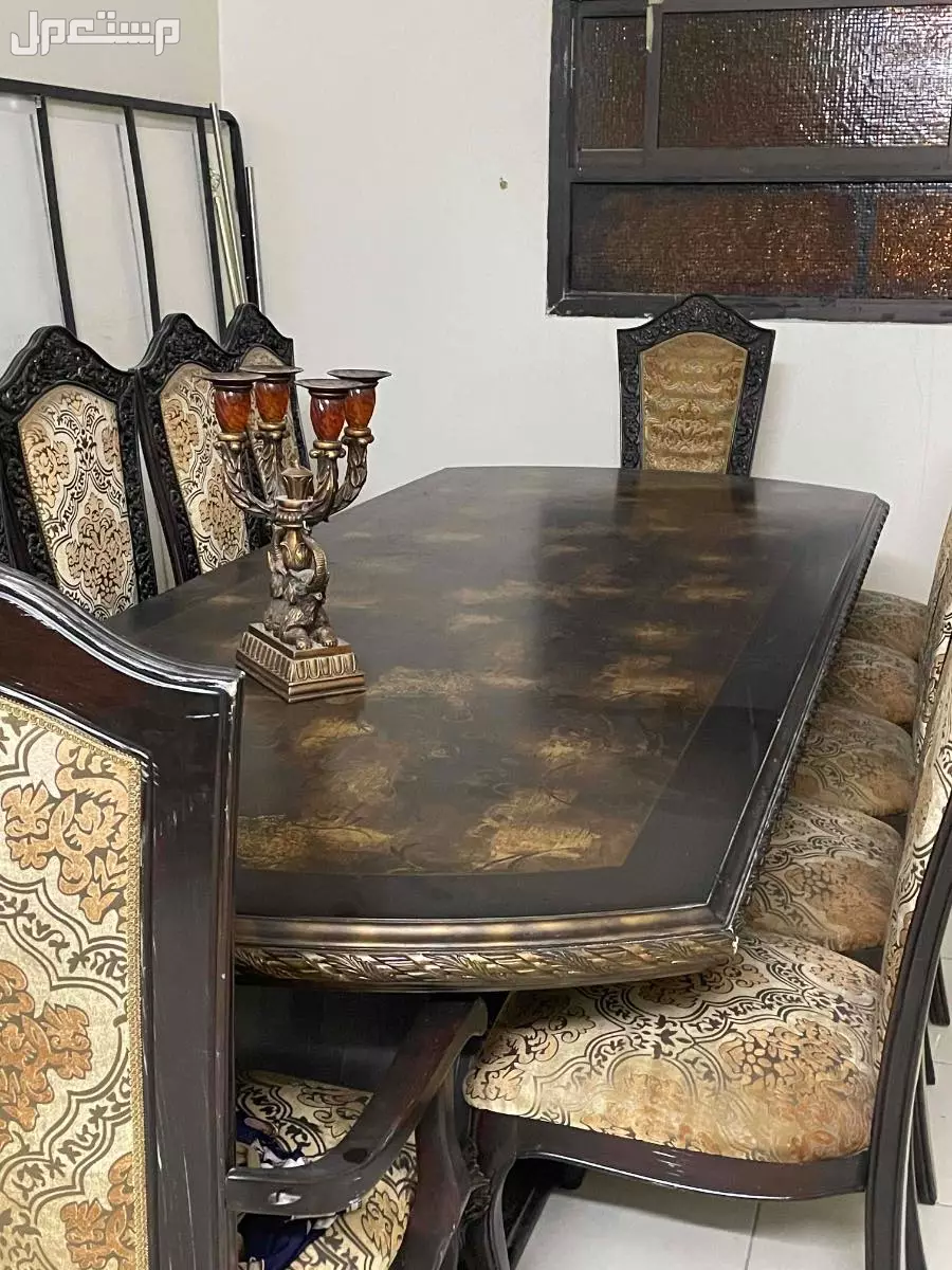 طاوله 12 كرسي مع سفره ومريا في الرياض