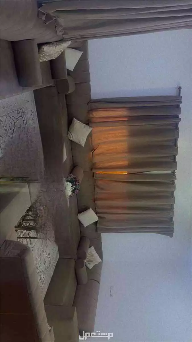 كنب صاله وستارتين وكنب مشب وستارتين