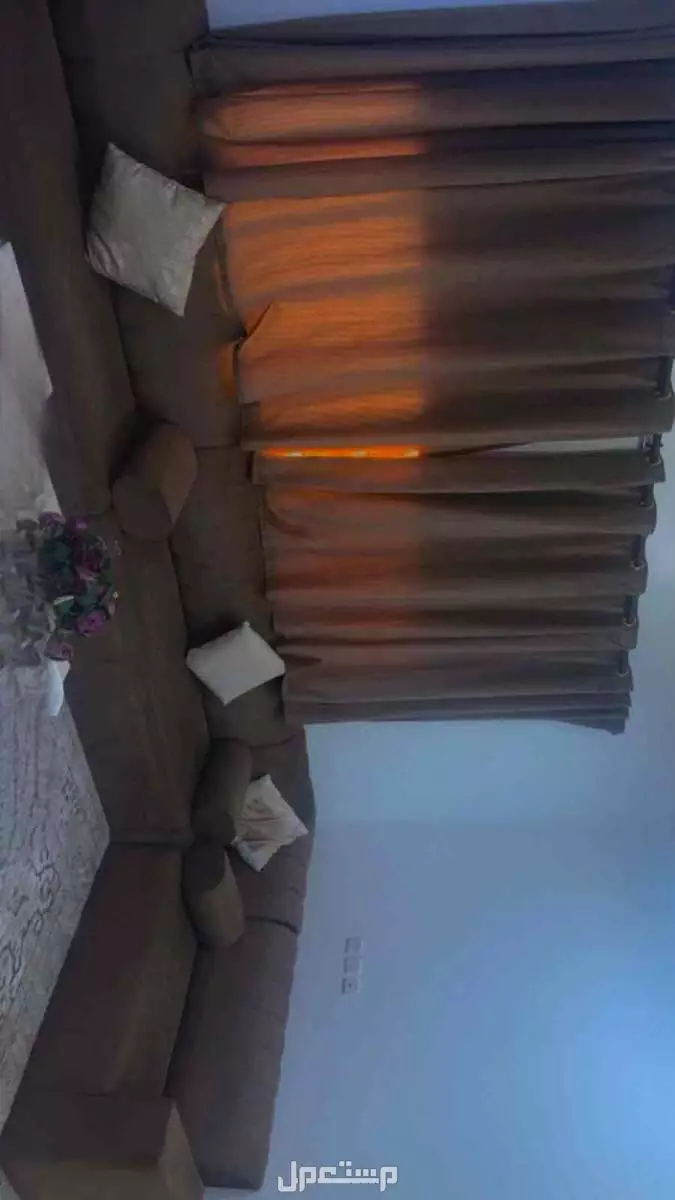 كنب صاله وستارتين وكنب مشب وستارتين