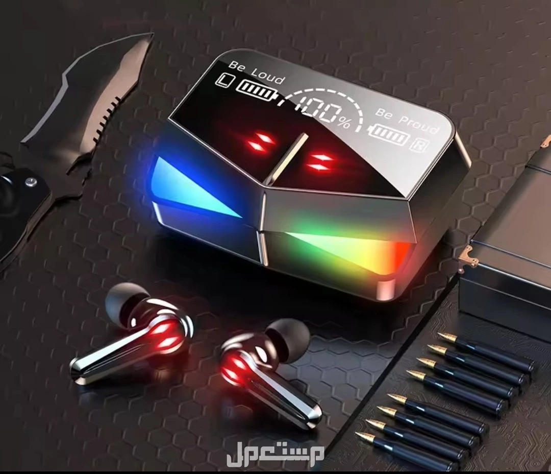 سماعة M28 بلوتوث 5.1 مع علبة شحن LED أنيقة
