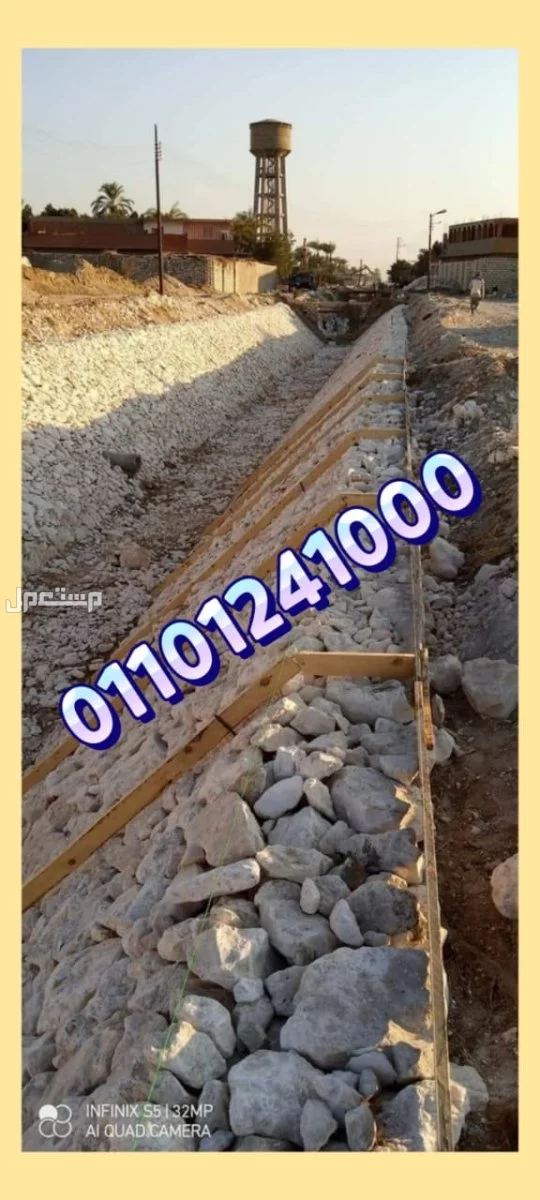 حجر دبش أبيض للأسوار في جمعية العدلية – توريد وتركيب دبش حجري في العدليه (بلبيس)