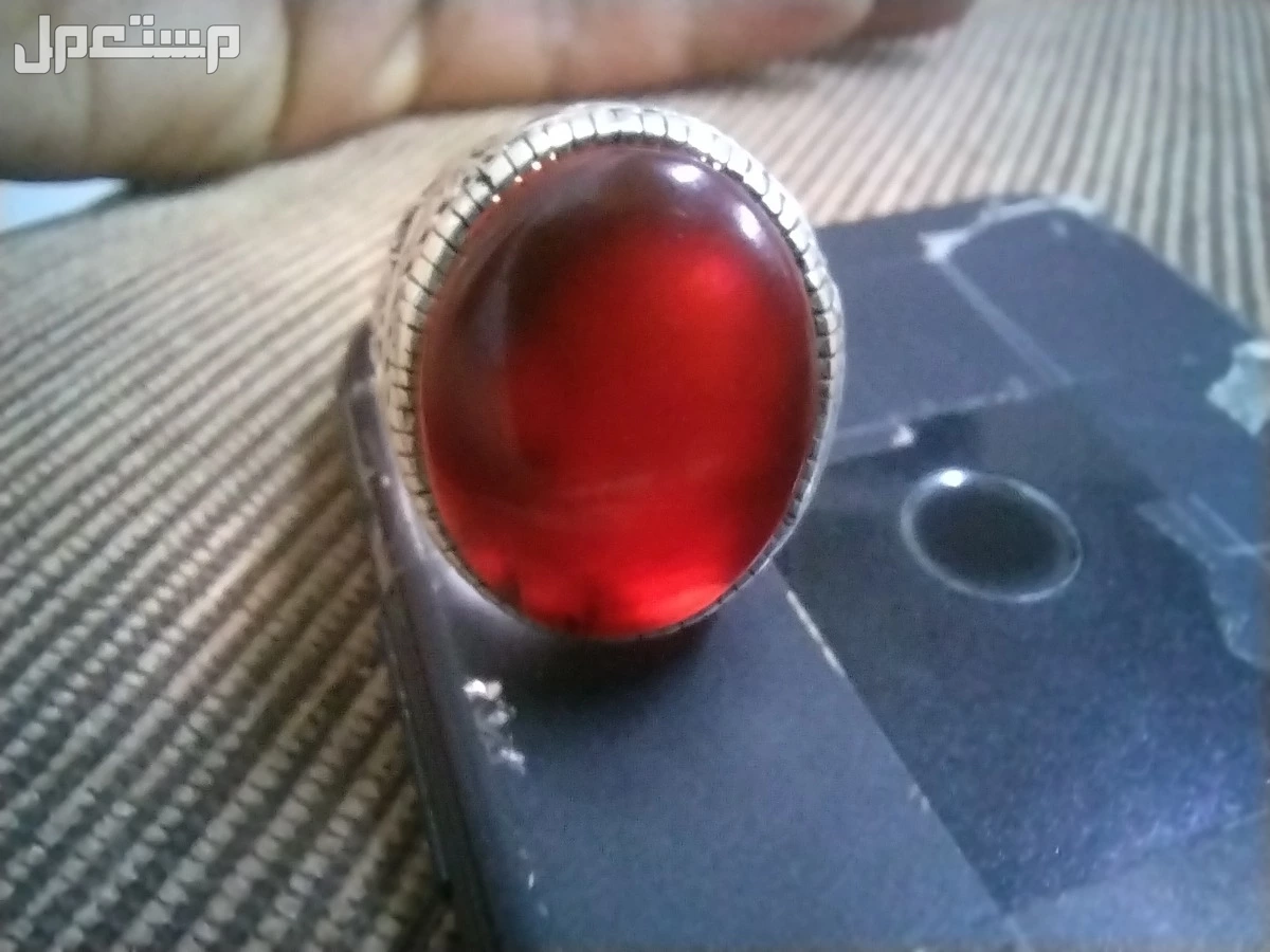 خاتم فضه 925عقيق 🍒 يماني مشروط في رماح بسعر 350 ريال سعودي