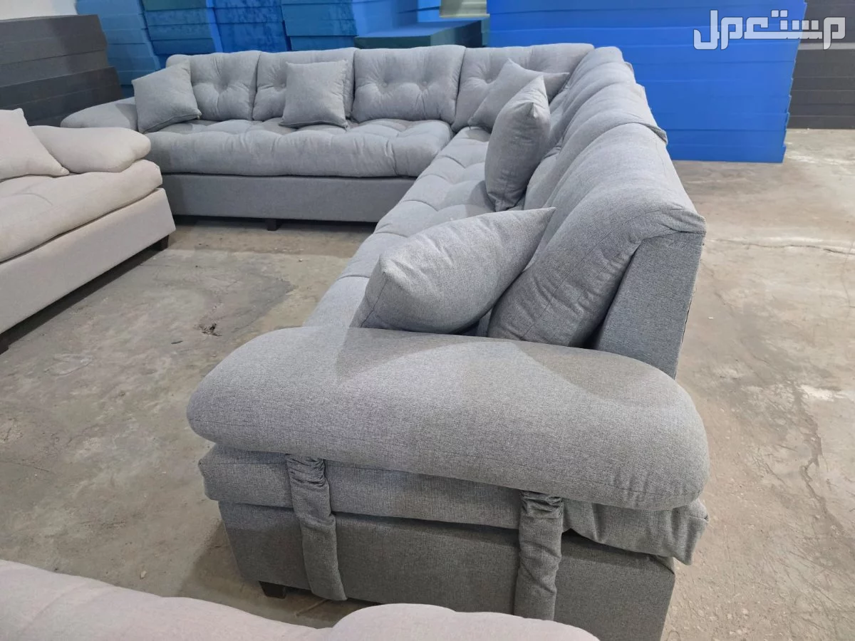 كنب جديد جاهز جميع الالوان بالرياض اطقم حرف ال و7اشخاص مع التوصيل بالرياض