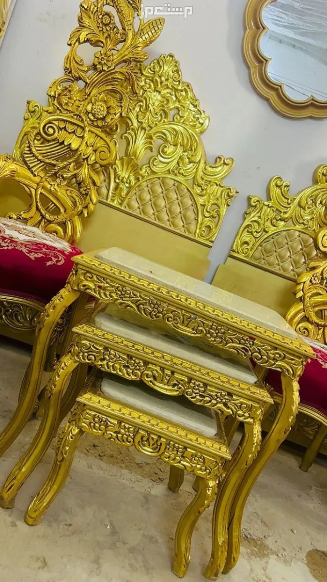 دنقلا  غرف استقبال سراير عرض 100 وطقم ترابيز وكرسيين بسعر مليار م950