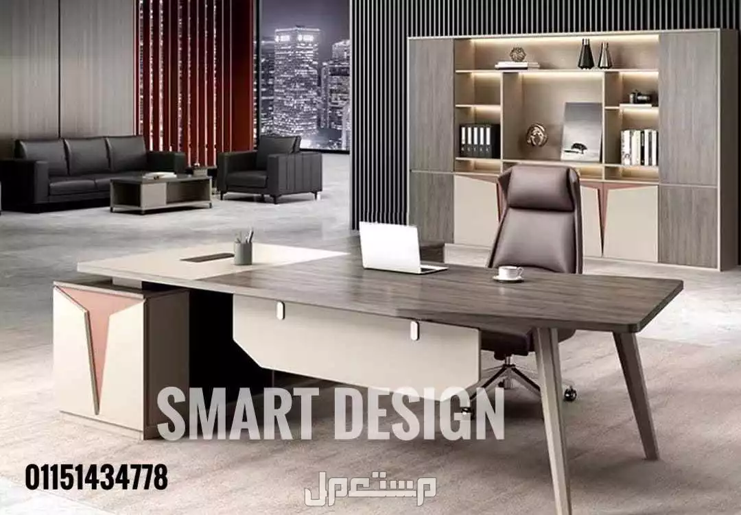 مكتب مودرن خشب mdf اسباني مستورد مقاس 180سم متوفر جميع الالوان والمقاسات  01151434778