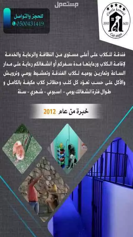 فندقة وتدريب كلاب بأسعار قوية ومنافسة