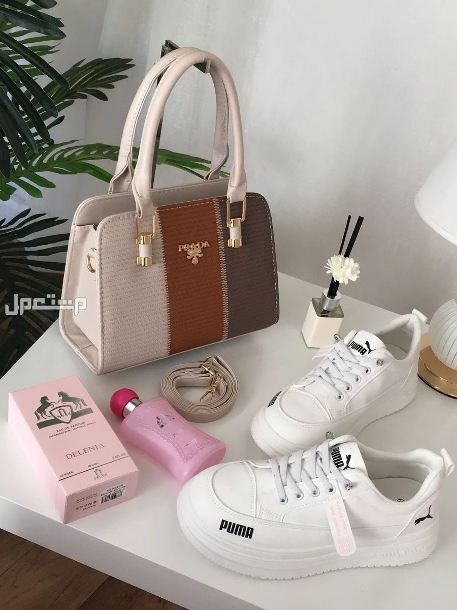 طقم شنطة وشوز ماركات مع عطر ماركات