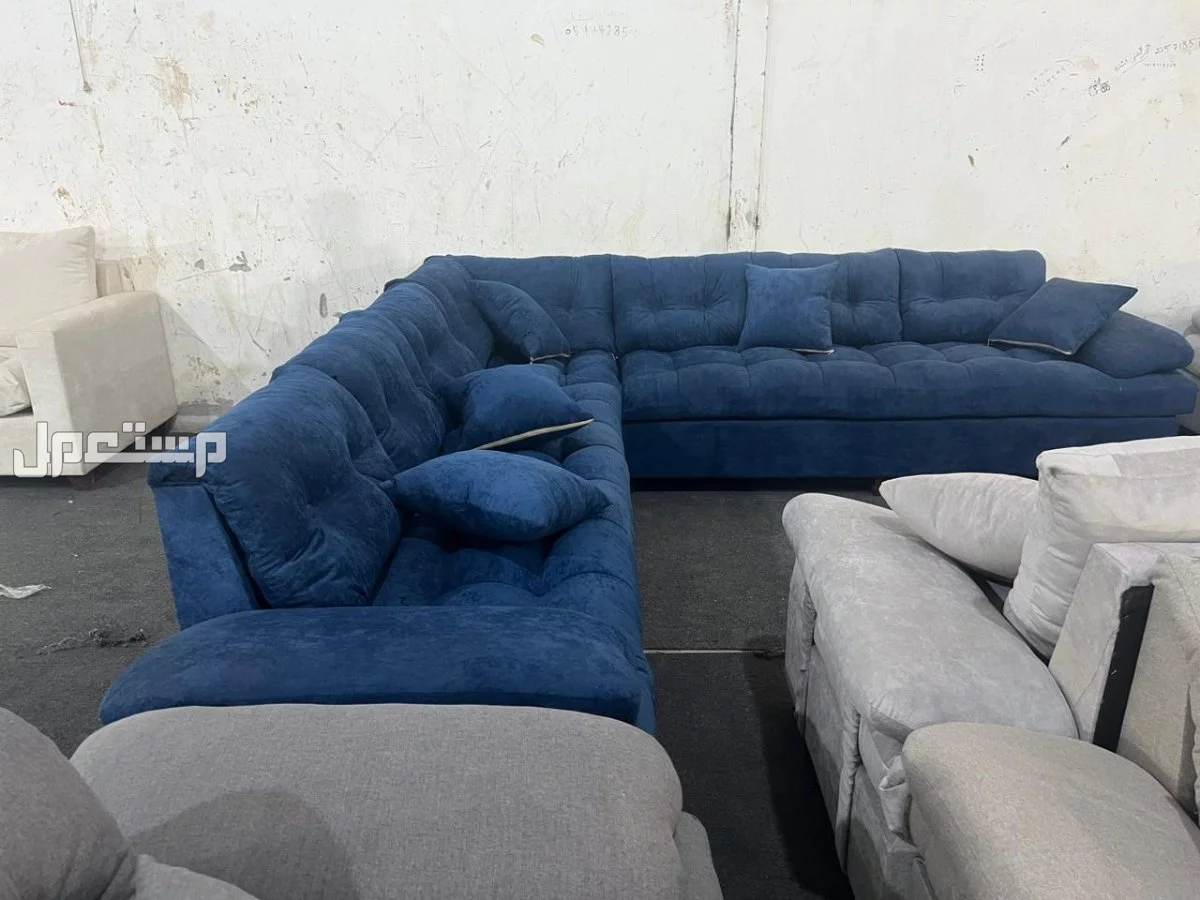 كنب جديد جاهز جميع الالوان بالرياض اطقم حرف ال و7اشخاص مع التوصيل بالرياض