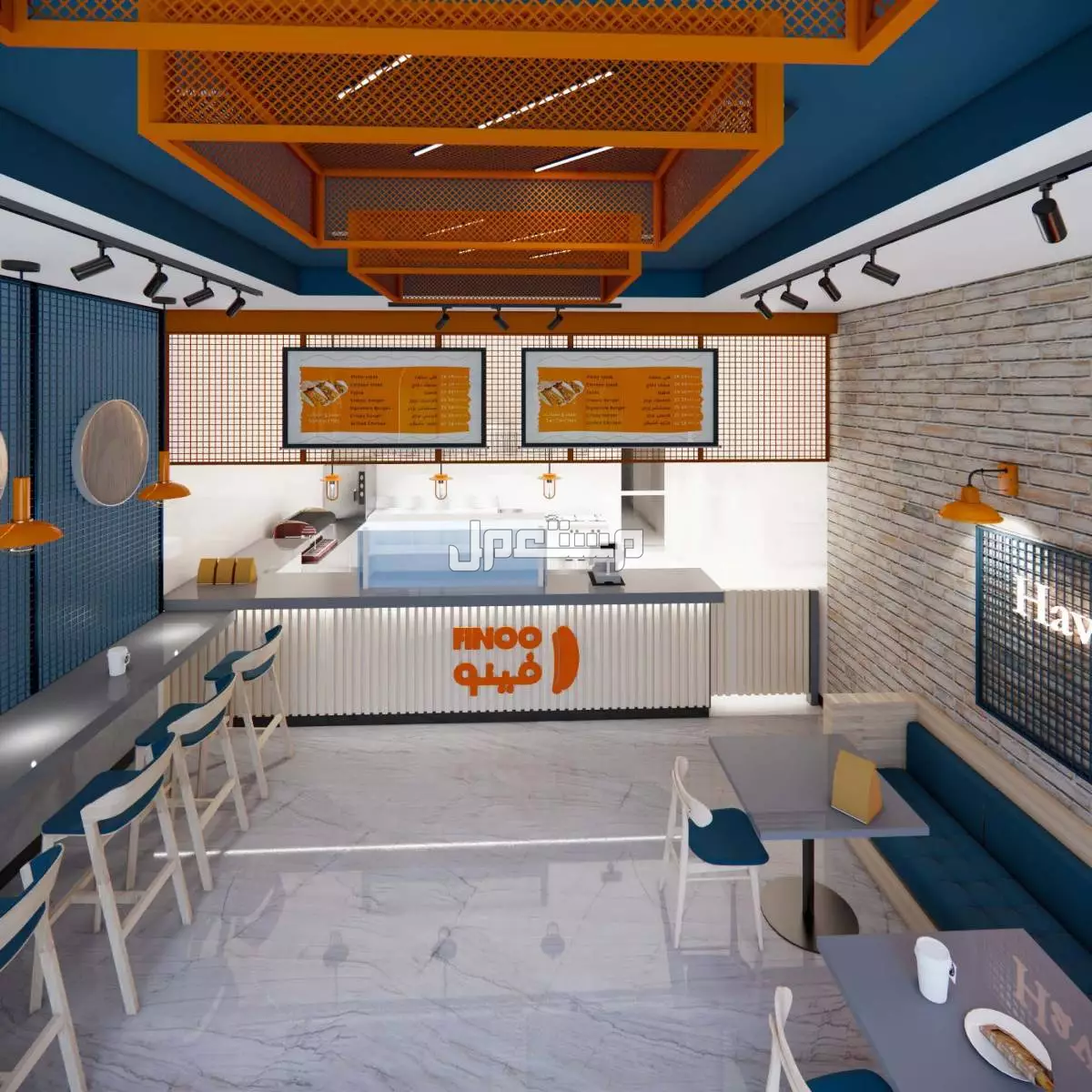 مقاولات تصميم وتنفيذ الكافيهات والمطاعم وجميع المحلات التجارية تسليم مفتاح
