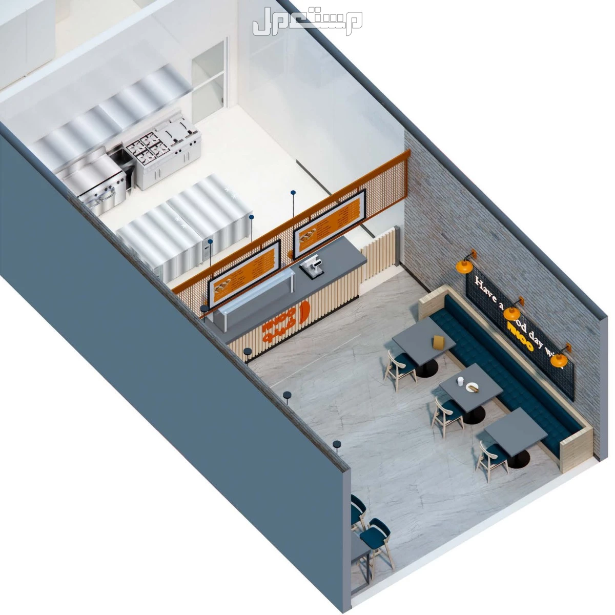 مقاولات تصميم وتنفيذ الكافيهات والمطاعم وجميع المحلات التجارية تسليم مفتاح