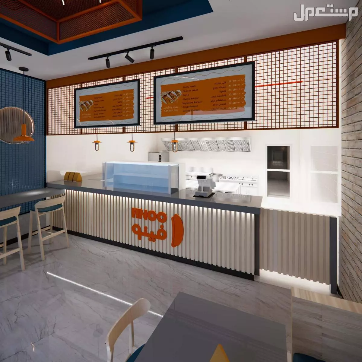 مقاولات تصميم وتنفيذ الكافيهات والمطاعم وجميع المحلات التجارية تسليم مفتاح