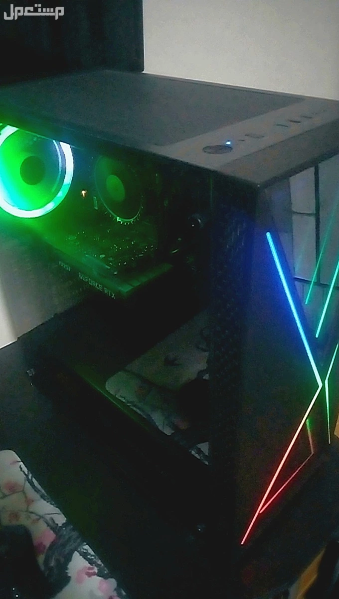 ✨ للبيع كيس كمبيوتر احترافي RGB – نظيف جدًا
