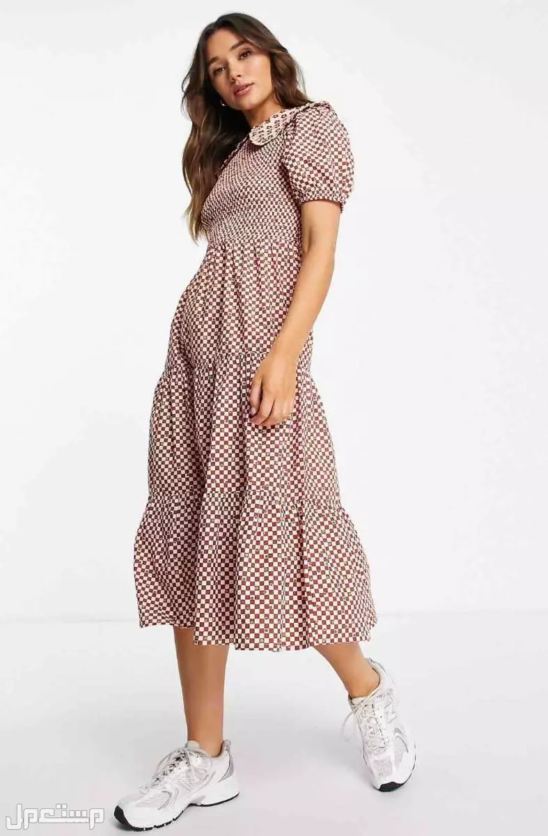 فستان قطن 100% موقع اسوس البريطاني