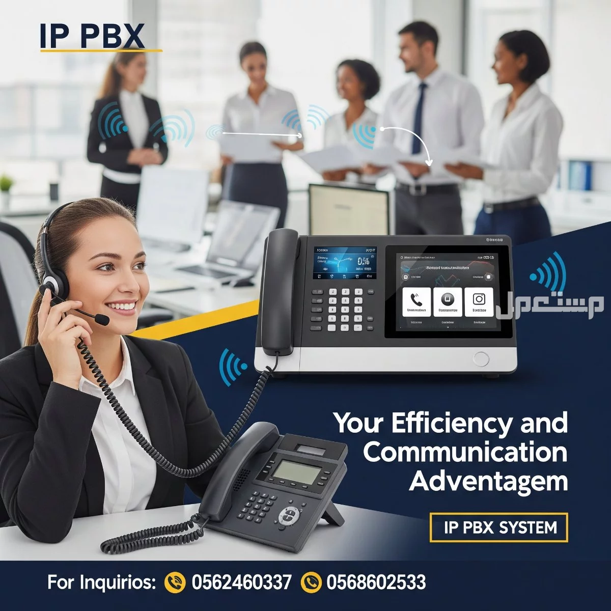 نظام سنترال IP متكامل مع خدمات تركيب وصيانة مضمونة