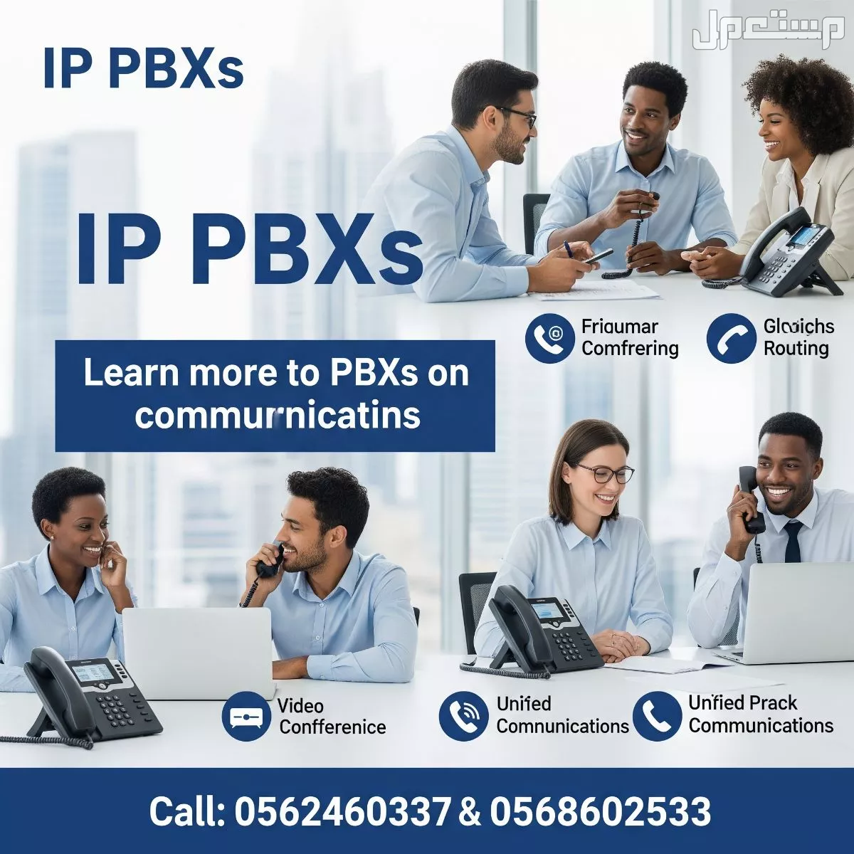 نظام سنترال IP متكامل مع خدمات تركيب وصيانة مضمونة