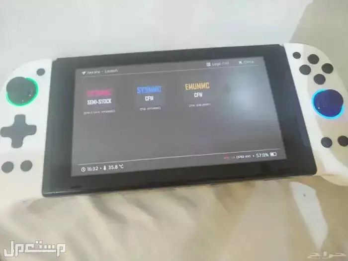نينتندو سويتش عادي معدل ( مهكر ) مع جميع اغراضه وزياده