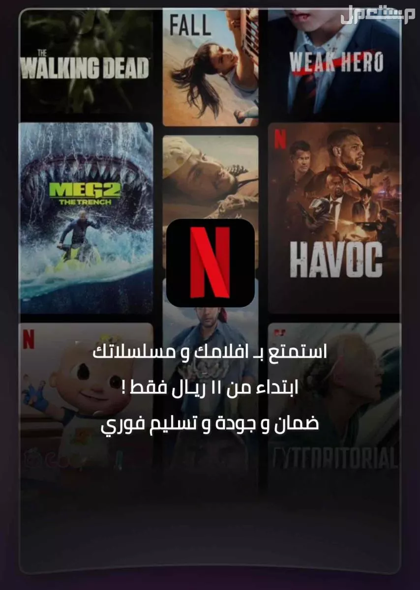 اشتراك نتفلكس 4K ضمان كامل المدة  في جدة بسعر 11 ريال سعودي