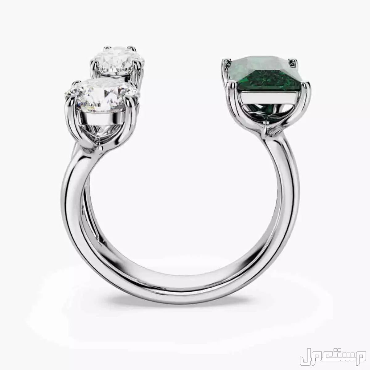 للبيع - خاتم وسوار  مجموعة Swarovski Millenia باللون الأخضر (Emerald Green)