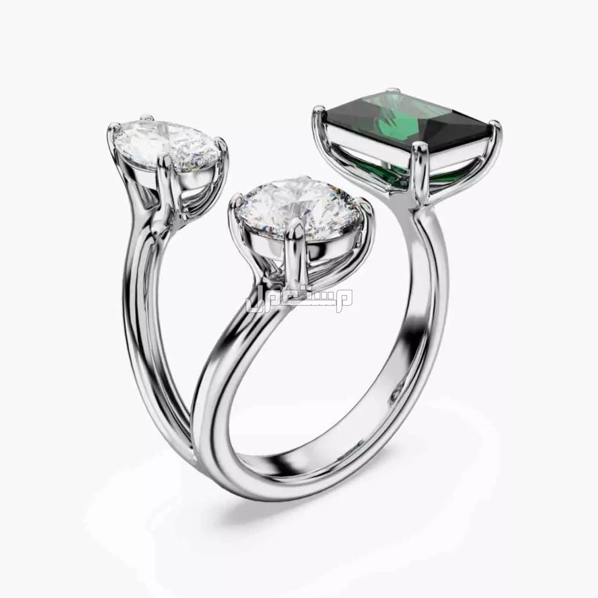 للبيع - خاتم وسوار  مجموعة Swarovski Millenia باللون الأخضر (Emerald Green)