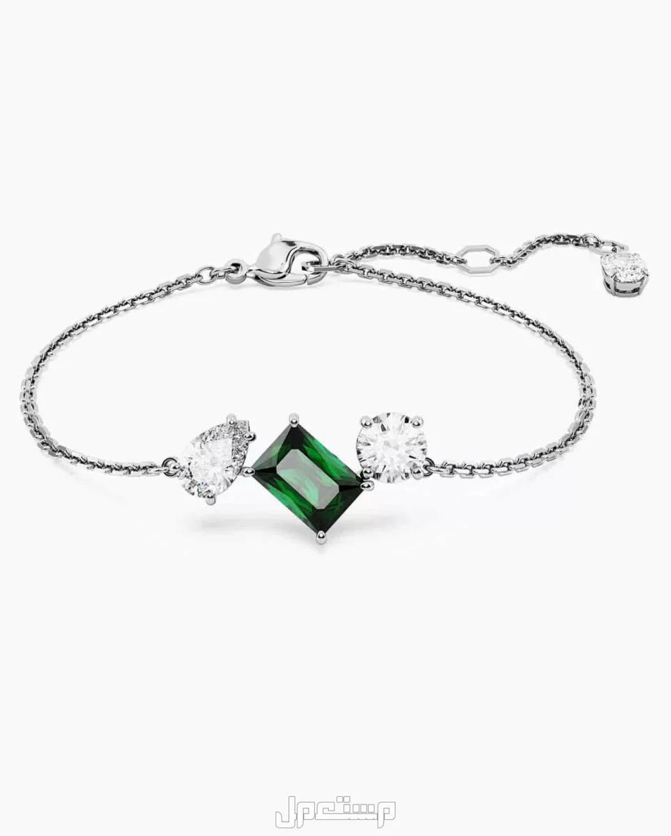 للبيع - خاتم وسوار  مجموعة Swarovski Millenia باللون الأخضر (Emerald Green)