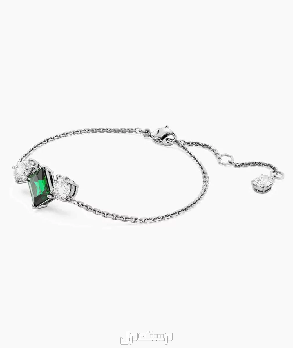 للبيع - خاتم وسوار  مجموعة Swarovski Millenia باللون الأخضر (Emerald Green)