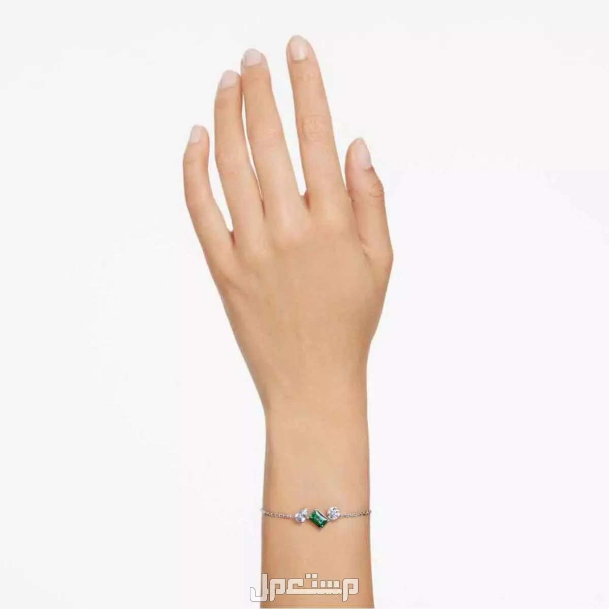 للبيع - خاتم وسوار  مجموعة Swarovski Millenia باللون الأخضر (Emerald Green)