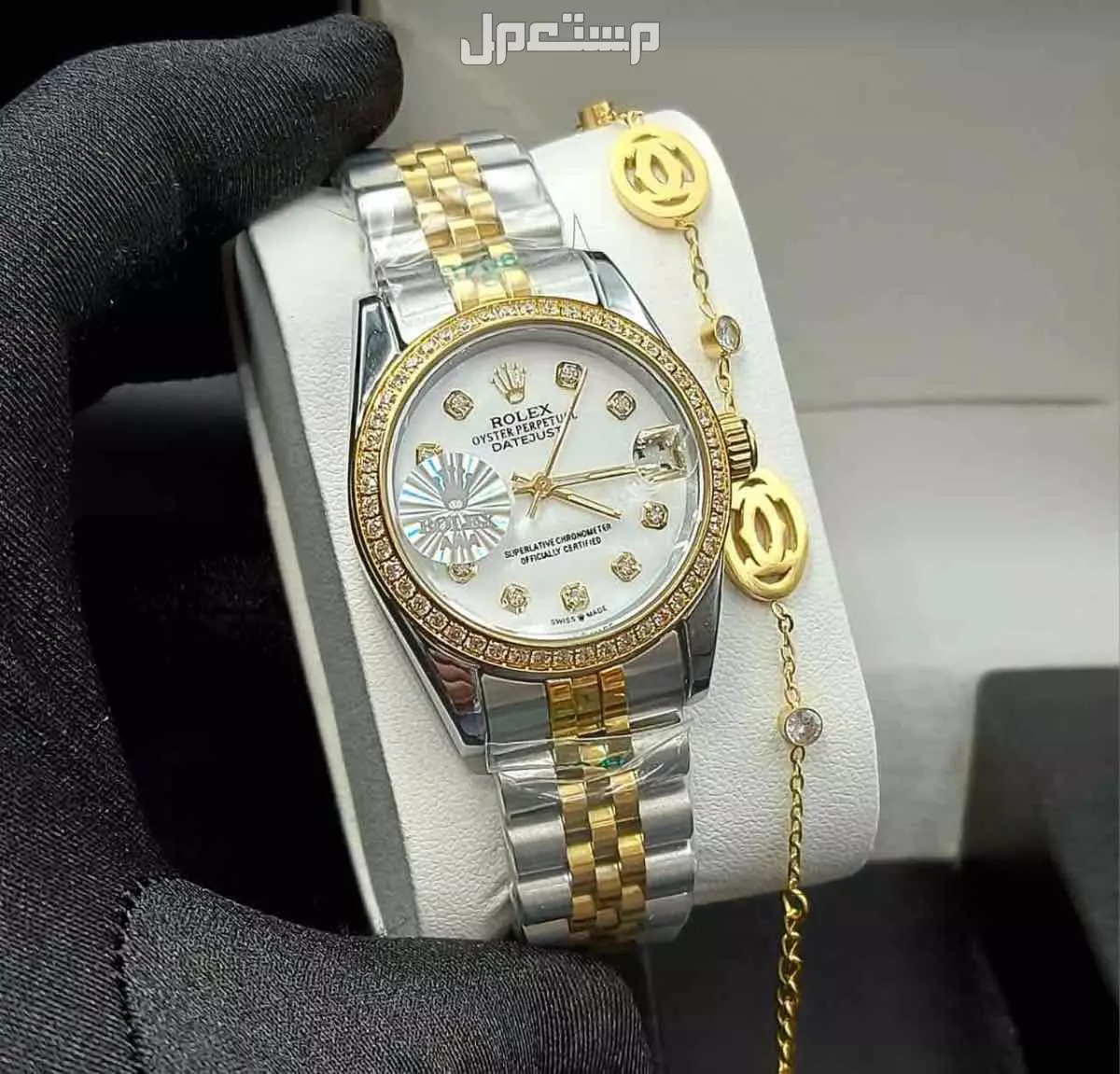 ساعات رولكس نسائي مع اسوارة درجة اولي
