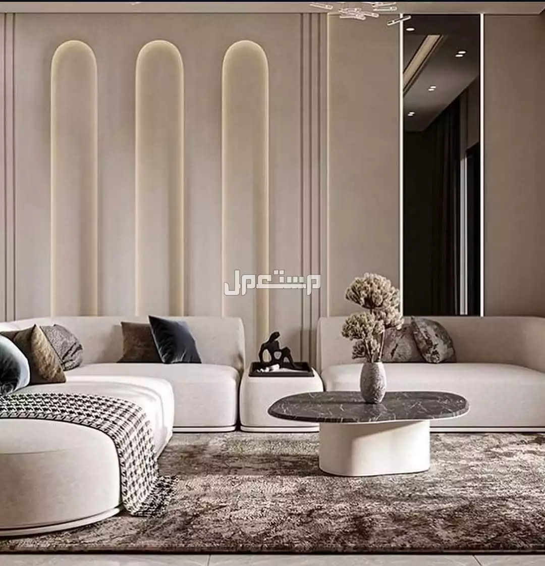 تصميم مجاني عند تنفيذ الديكور والتشطيب مجالس وصالات