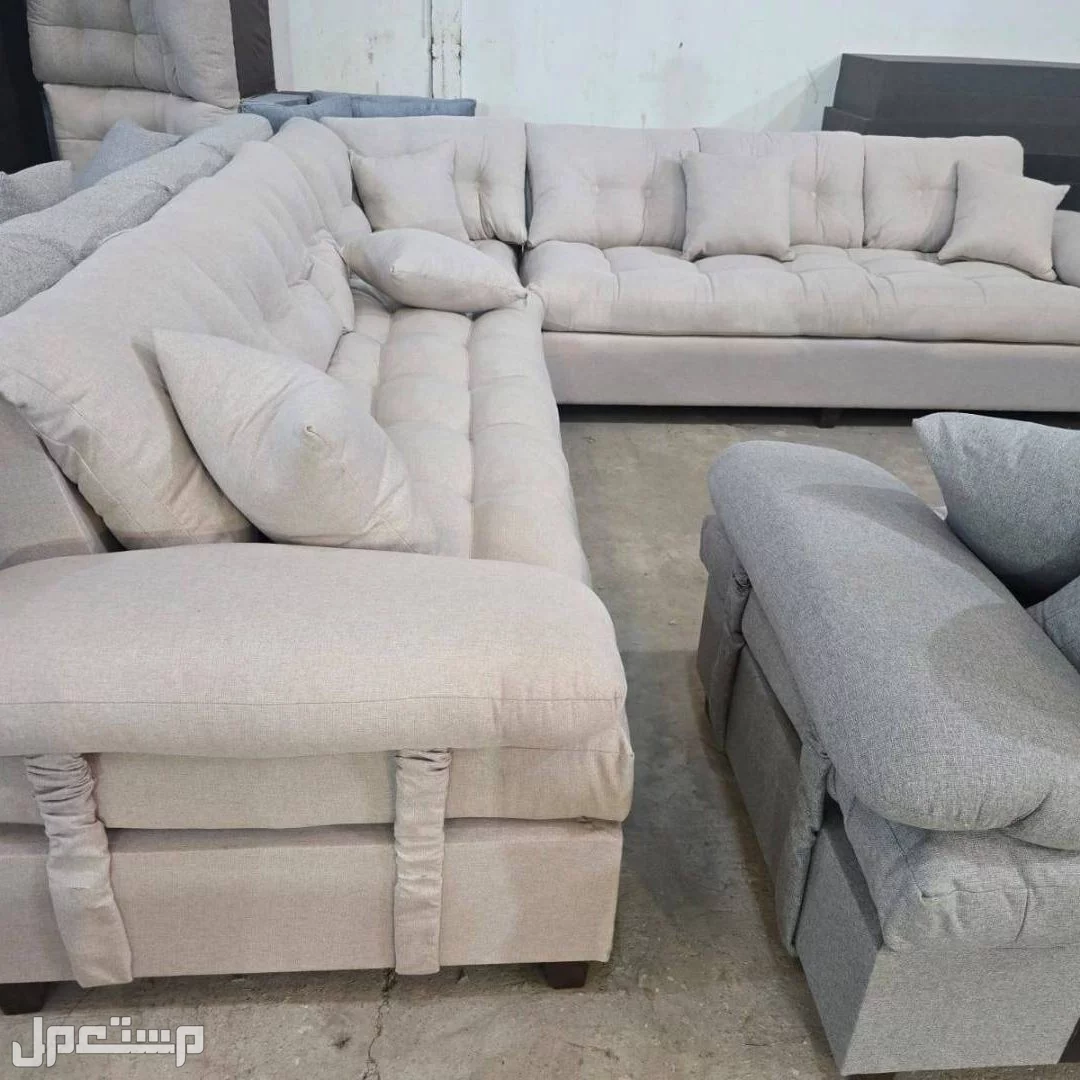 كنب جديد جاهز جميع الالوان بالرياض اطقم حرف ال و7اشخاص مع التوصيل بالرياض 0503414722