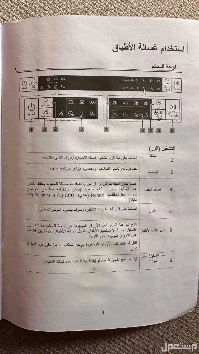 غسالة صحون ميديا 6 برامج بسعر 350